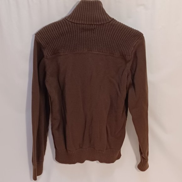 Sweater jacket American Rag, Men's, Brown with zipper -size l- - Picture 2 of 6